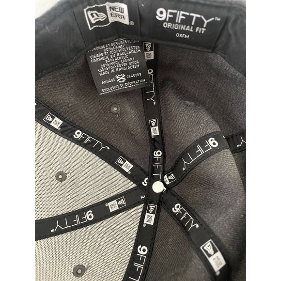 New Era 9Fifty Chicago Cubs Snapback Hat Grey MLB Baseball Cap OSFM - Picture 4 of 5